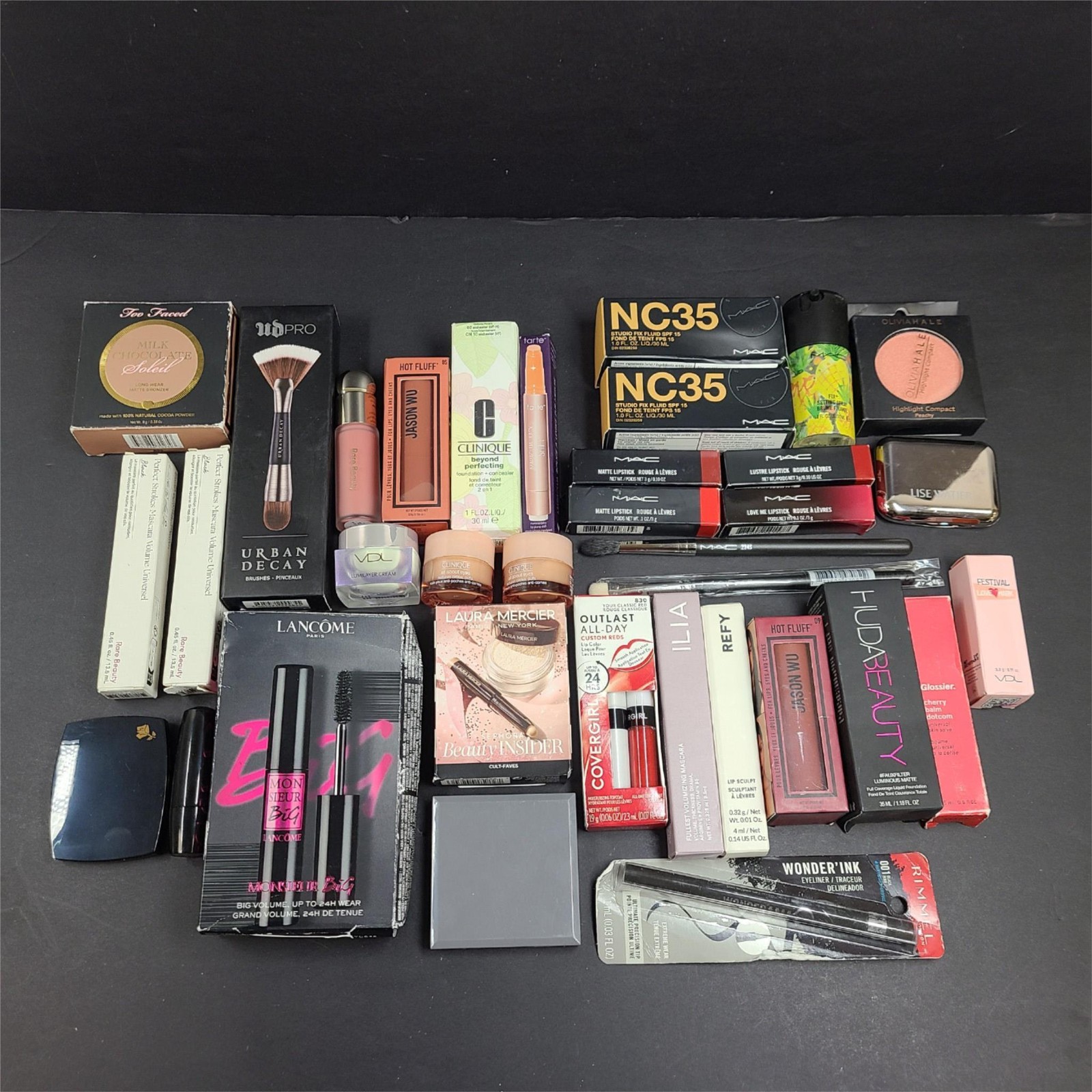 35 Pc Bundle Makeup Ilia Clinique MAC Too Faced Rare Beauty Huda Lancome Tarte +