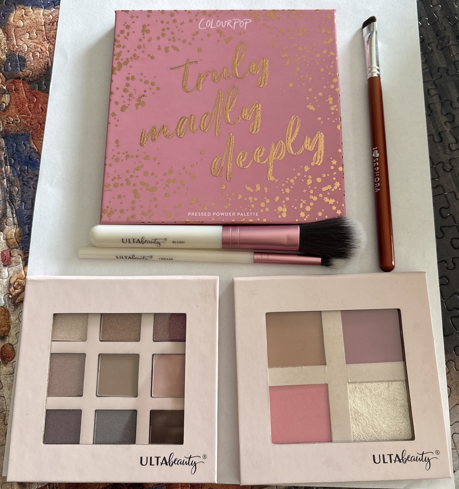 Sephora Vintage Brush, coLoRPoP Palette Makeup Eyeshadows+Ulta Lot