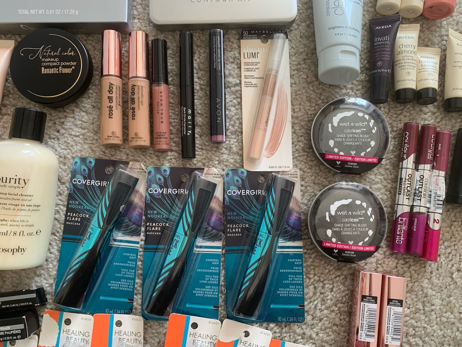 Huge Beauty Lot 50+ Items Makeup Skincare Maybelline Covergirl Reseller Bulk