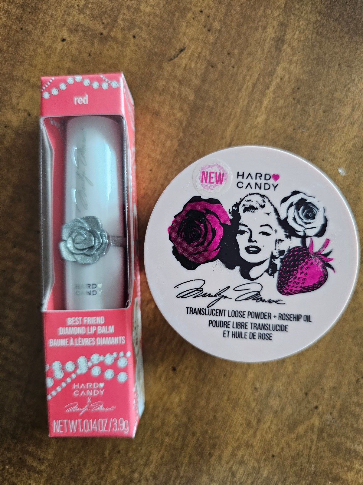 Hard Candy Marilyn Monroe Setting Powder and Lip Balm, New
