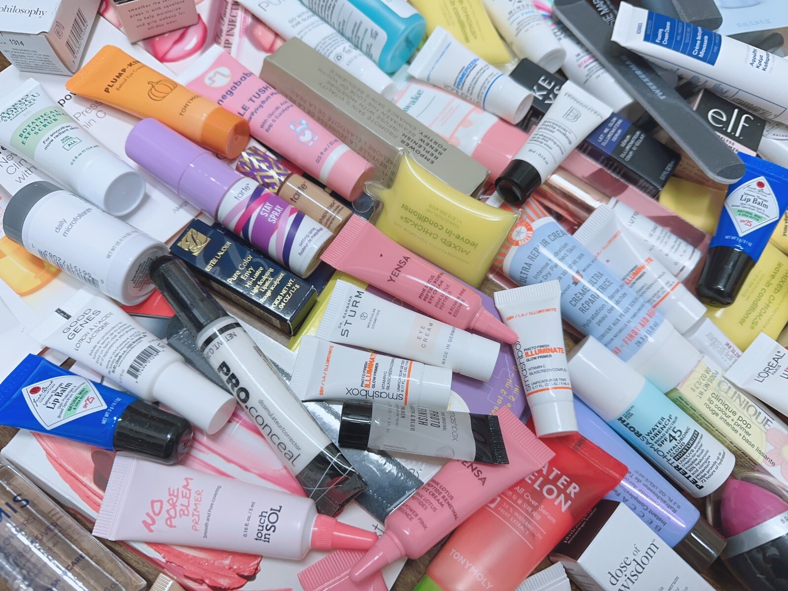 10 X Mix Skincare Makeup And HairCare Minis Tarte Smashbox Kiehls Elf Nyx & More