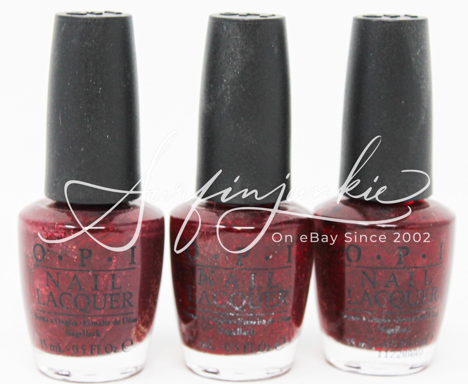 OPI Nail Polish Pepe’s Purple Passion Deep Burgundy 3pc Lot Lacquer New