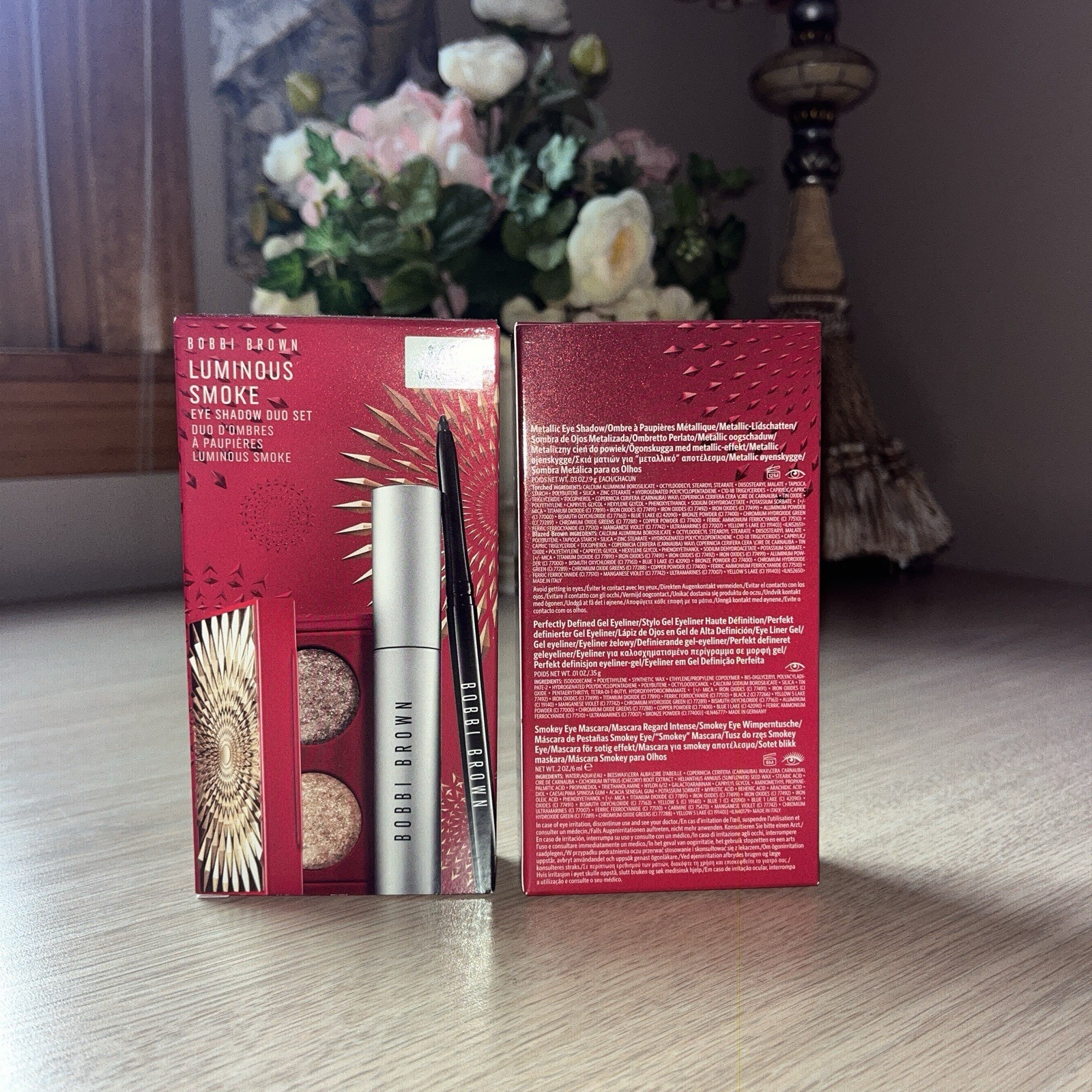 Set 2 Bobbi Brown Mascara Liner & Luminous Smoke Eye Shadow NEW GIFT