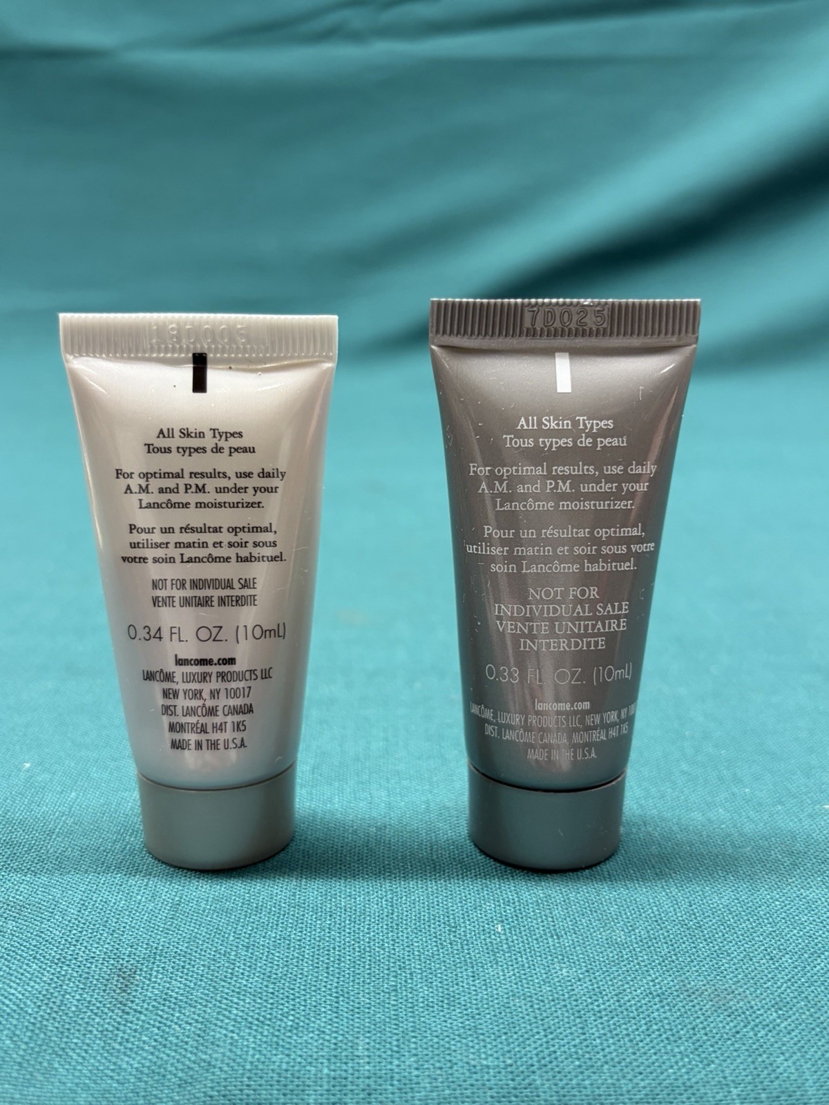 Lancome Lot of 28 Travel and Sample Size Products; Moisturizer/Eye Cream & More