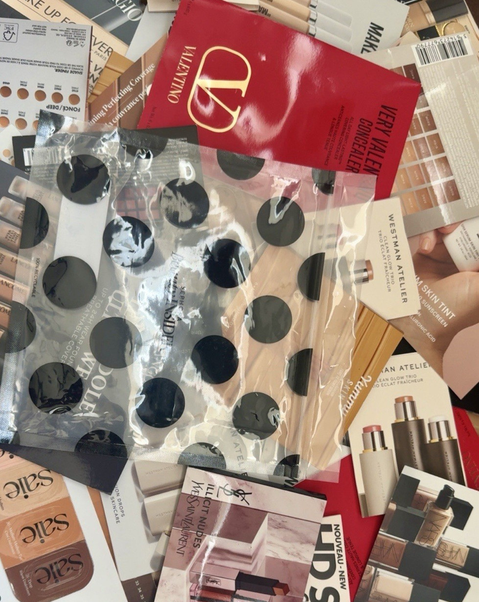 NEW! 100 pc High End Skincare Beauty Cosmetics Makeup Hair Sample Packets Lot