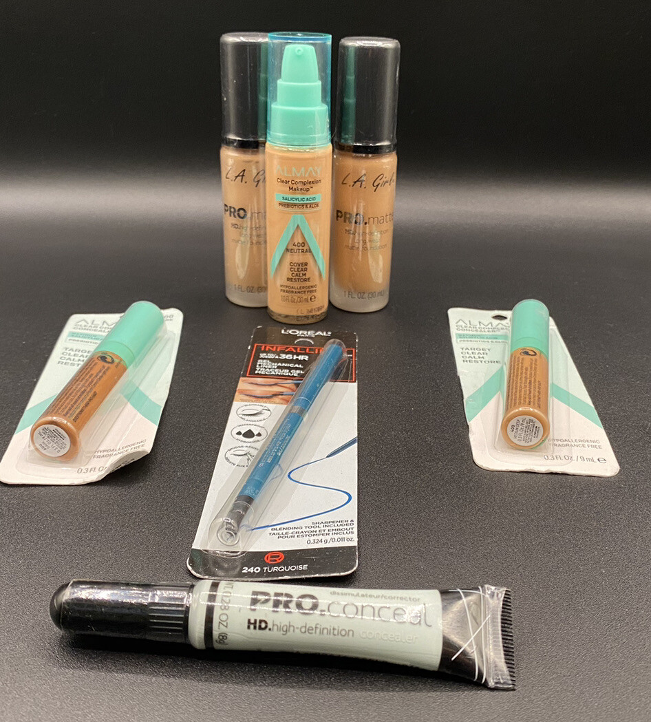 Almay L.A. Girls Assorted Foundation Colors/ Make Up Colors Lot of 7