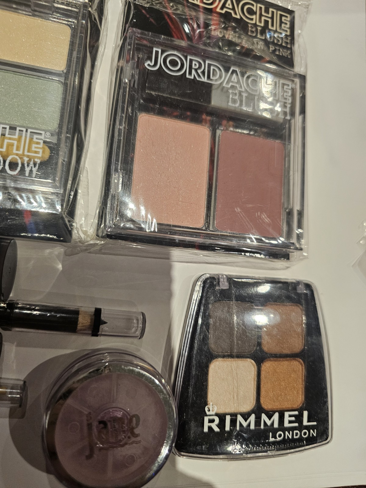 Assorted Makeup Lot 9 Pcs Jane Rimmel Jordache Eyeliner Lip Gloss Blush