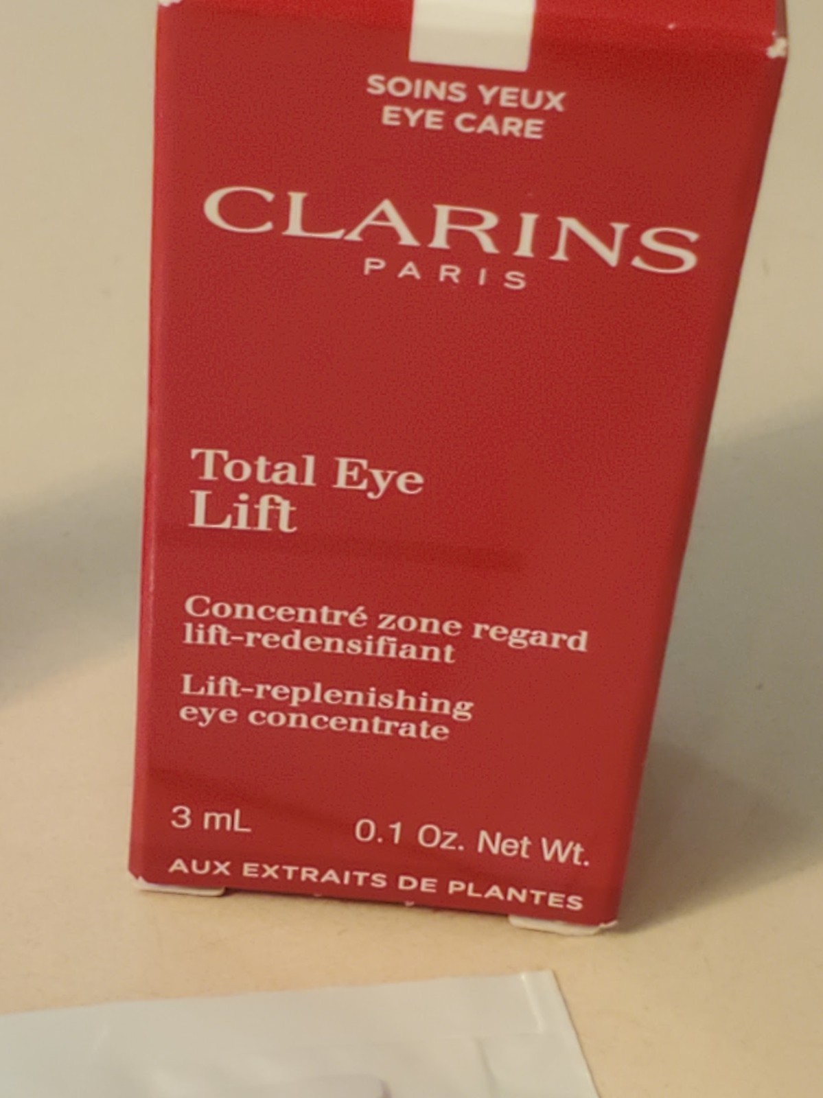 Cosmetics LOT (6) CLARINS Total Eye Lift 3ml, CLARINS Super Rostorative Day +++