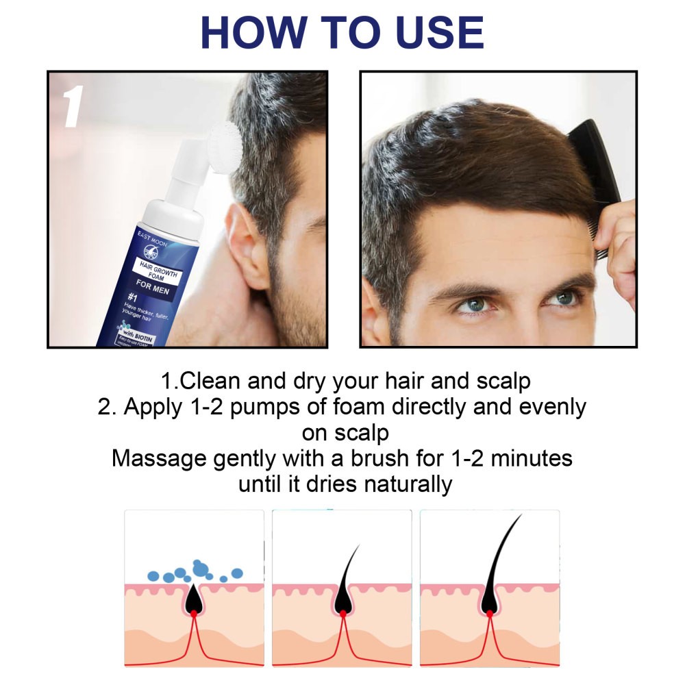 Men’s Hair Care Mousse Care Hair Root Hair Core Men’s Hair Plump
