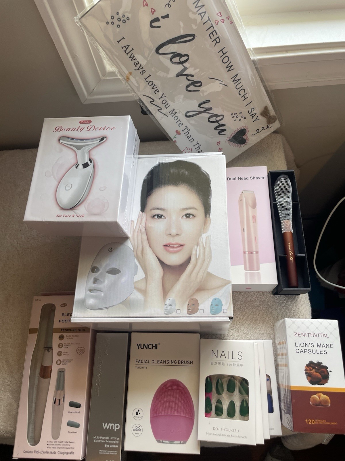 Korean 7 Color LED Skincare Face Rechargeable Face Mask & Neck Device & More