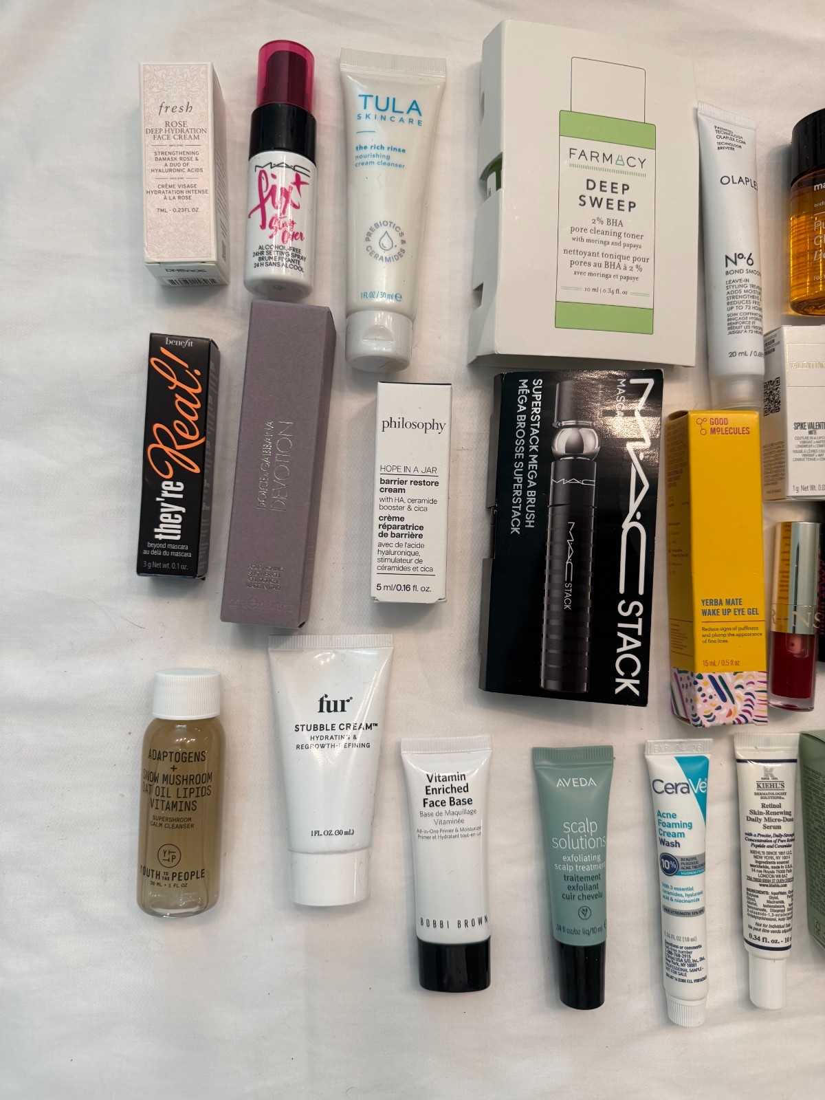 Luxury Beauty Sample & Travel Size Lot 62+ Items Skincare Makeup Mixed Brands
