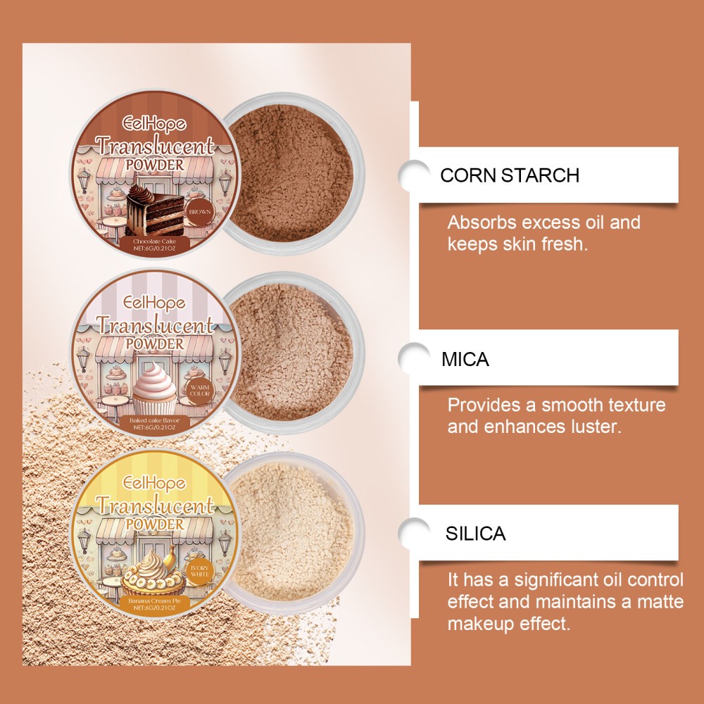 Brown Makeup Powder (Chocolate Cake Flavor) Baking Flavor