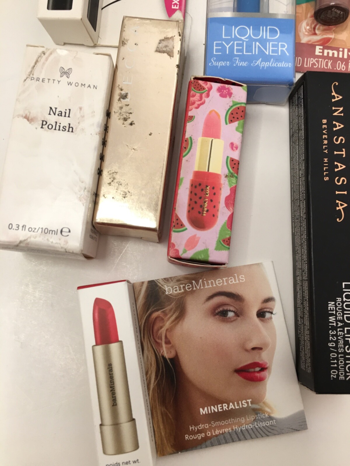 Mixed lot of 14 make up lip,eye,blush,nail