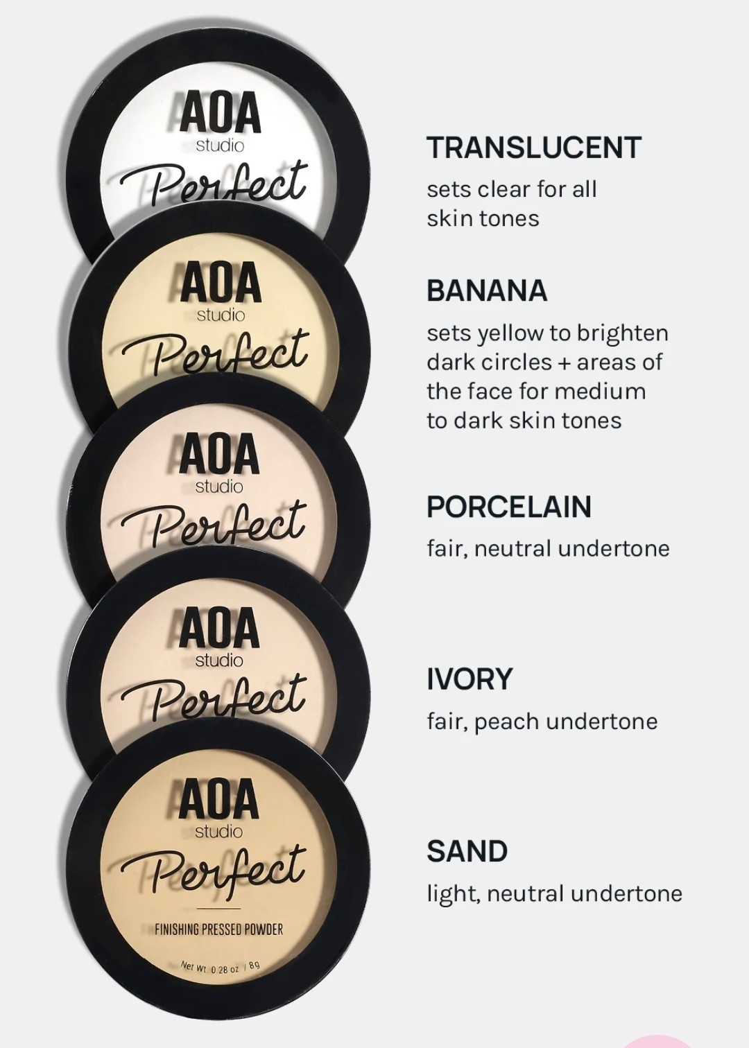 Malibu Glitz Pressed Luminous Powder + AOA Studio Perfect Pressed Powder
