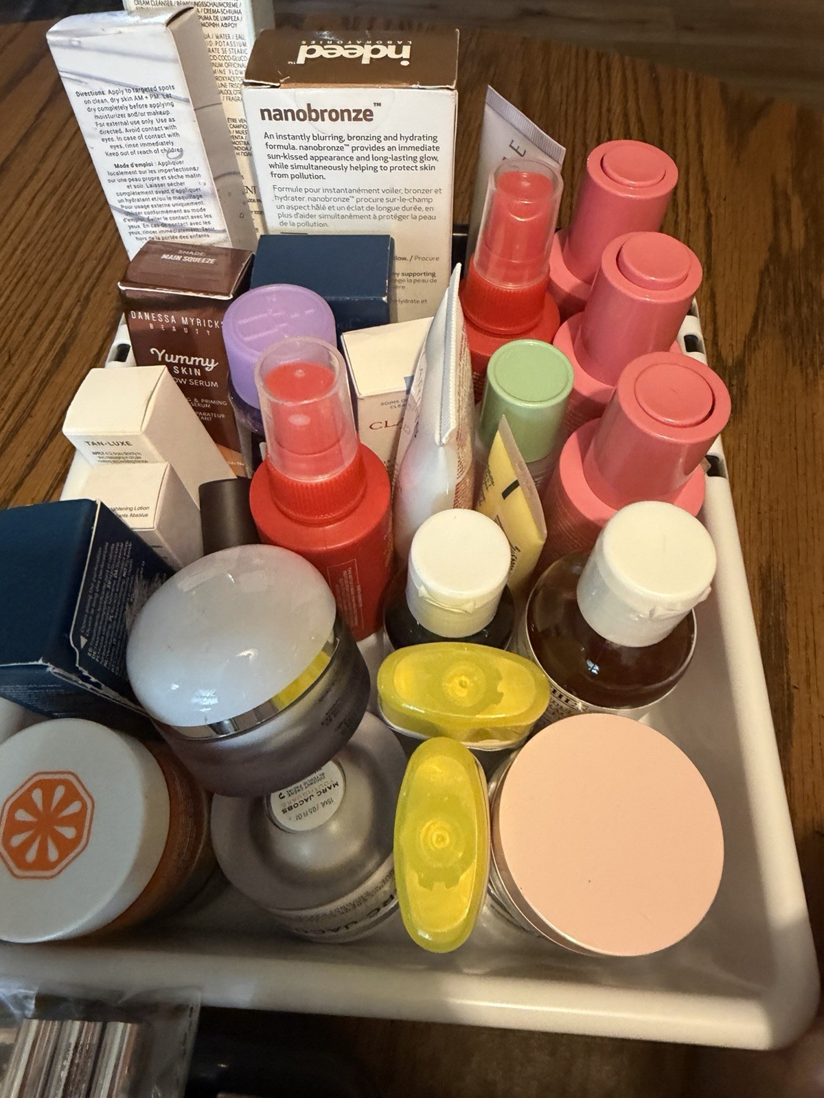 Assorted Full Size Beauty Lot: Rare Beauty Lip Oil, CT Palette, Prédiré Scrub