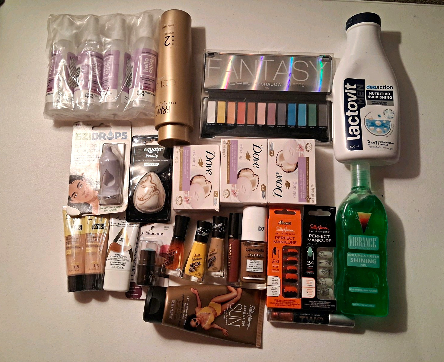 Assorted Full Size Beauty Lot: Covergirl TruBlend & Sally Hansen Insta-Dri