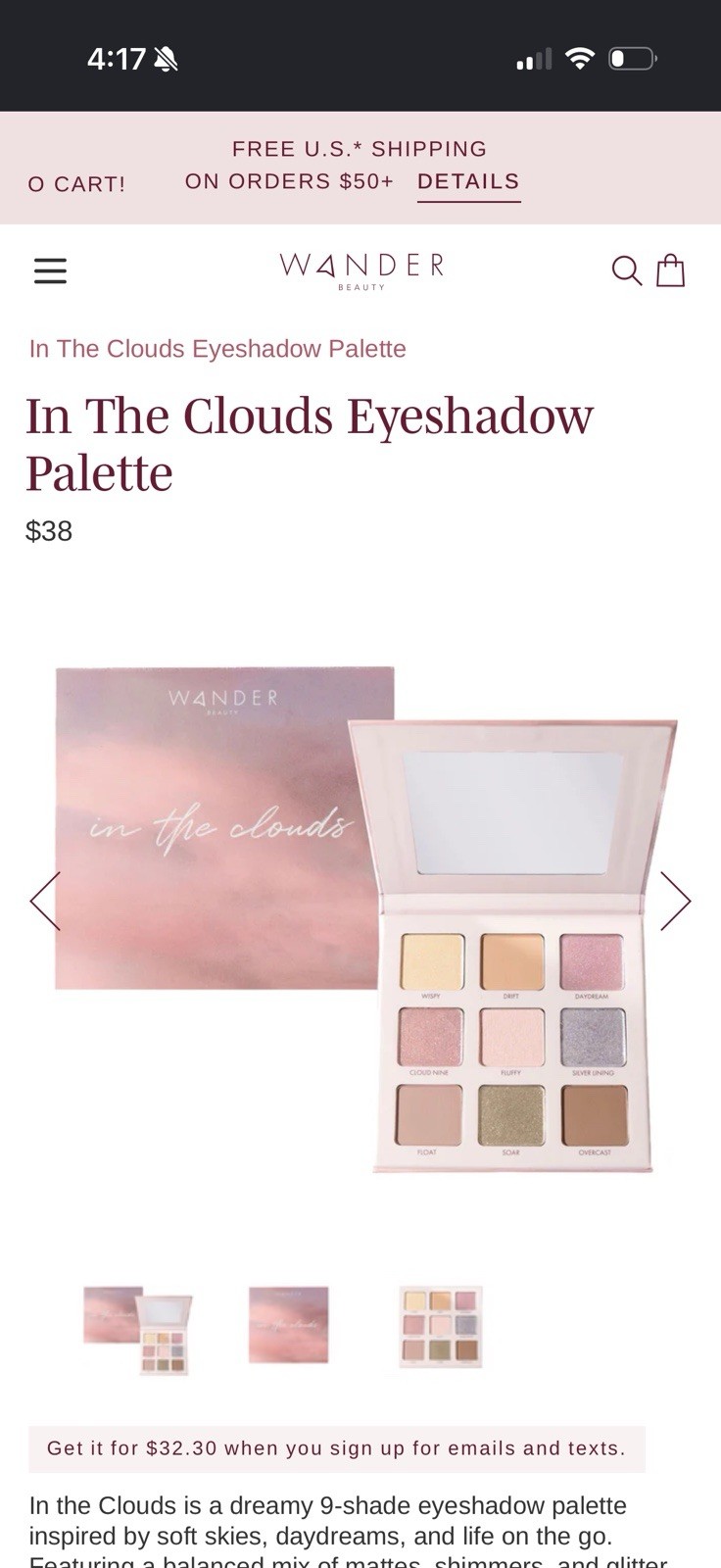 In The Clouds Wander Eyeshadow Palette Gisou Honey Infused Lip Oil GLAZED PLUM