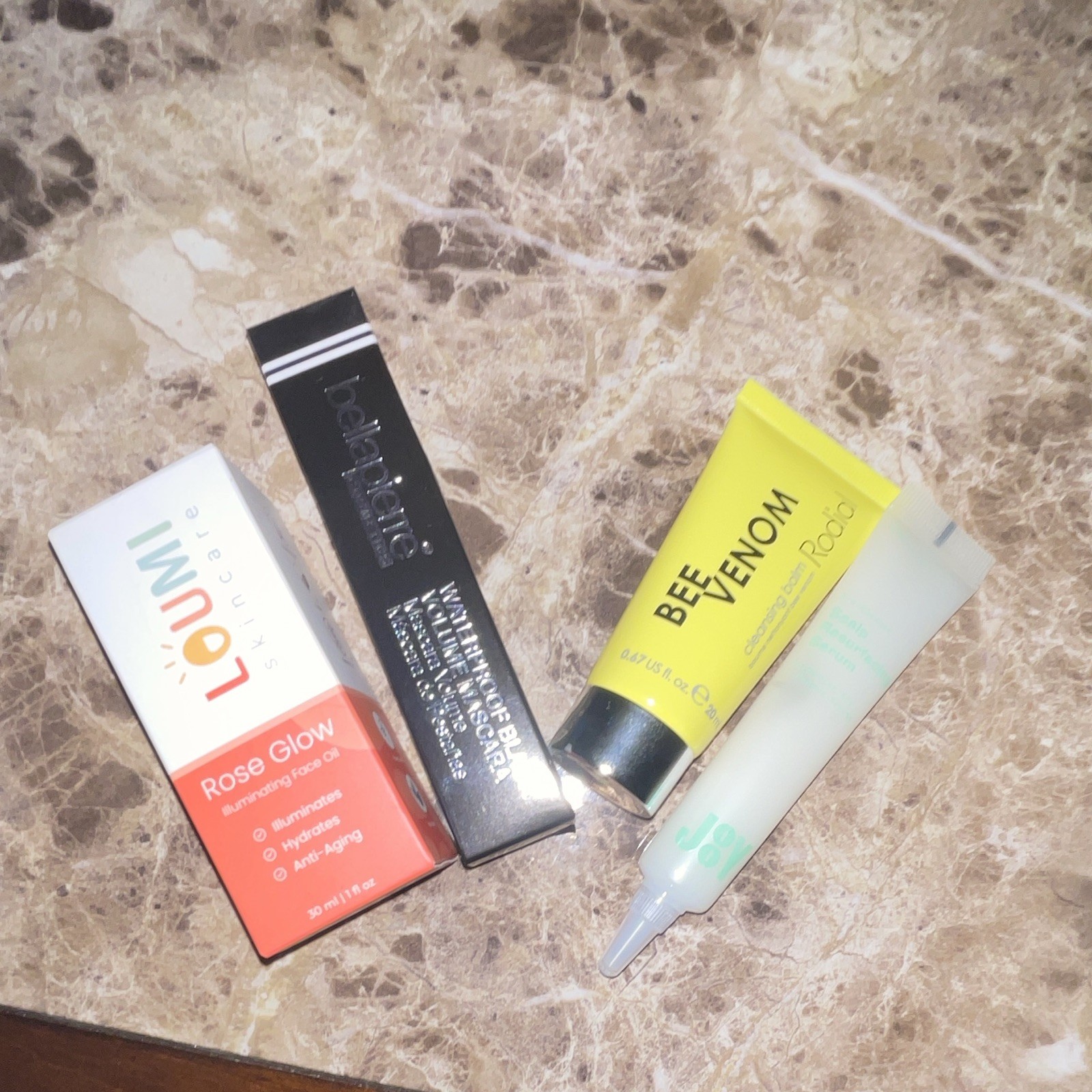 Assorted Beauty Lot LUMI Rose Glow Face Oil Rodial Bee Venom Balm Mascara