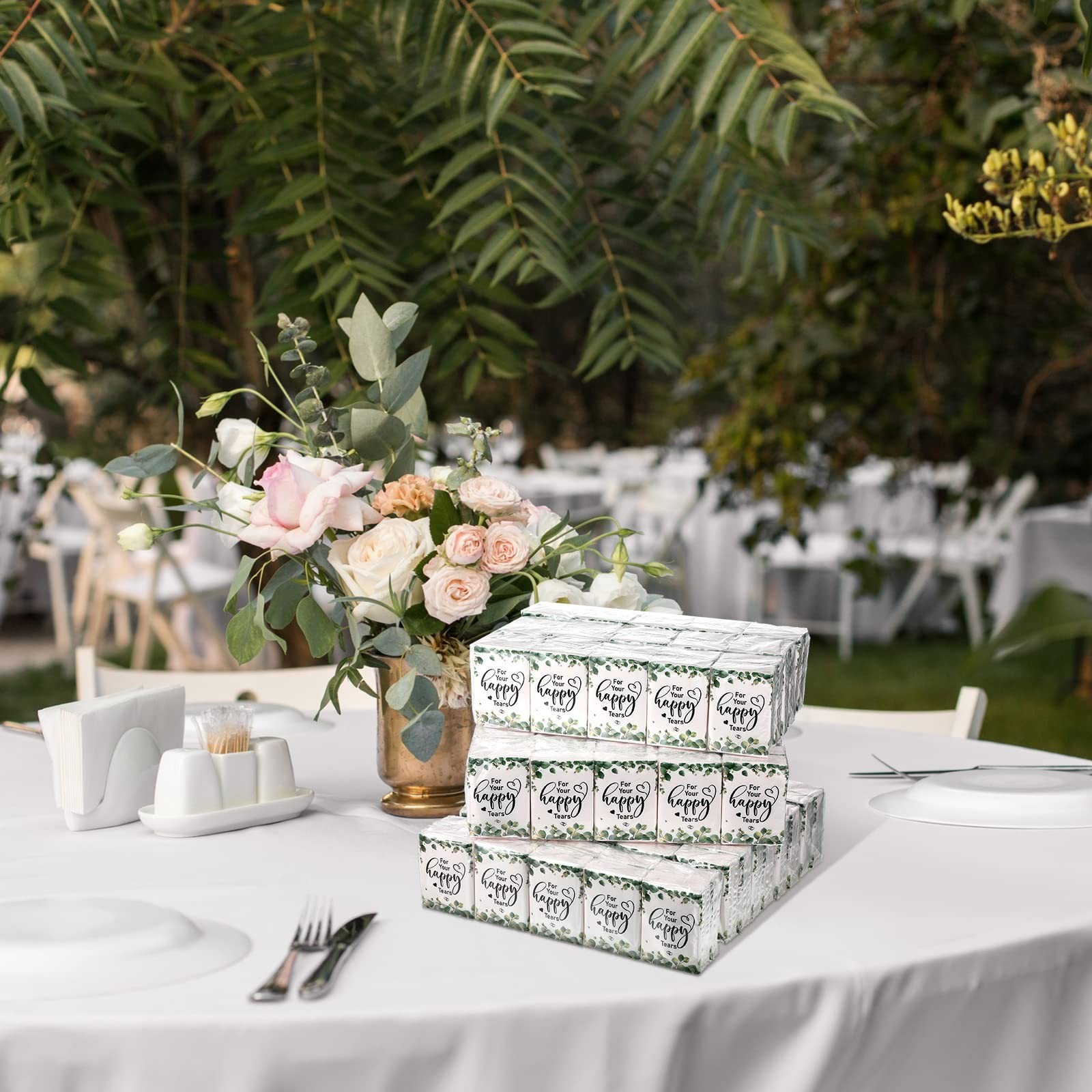 120 Pack Wedding Facial Tissues Items for Welcome Bags Pocket Tissues Mini Ti…