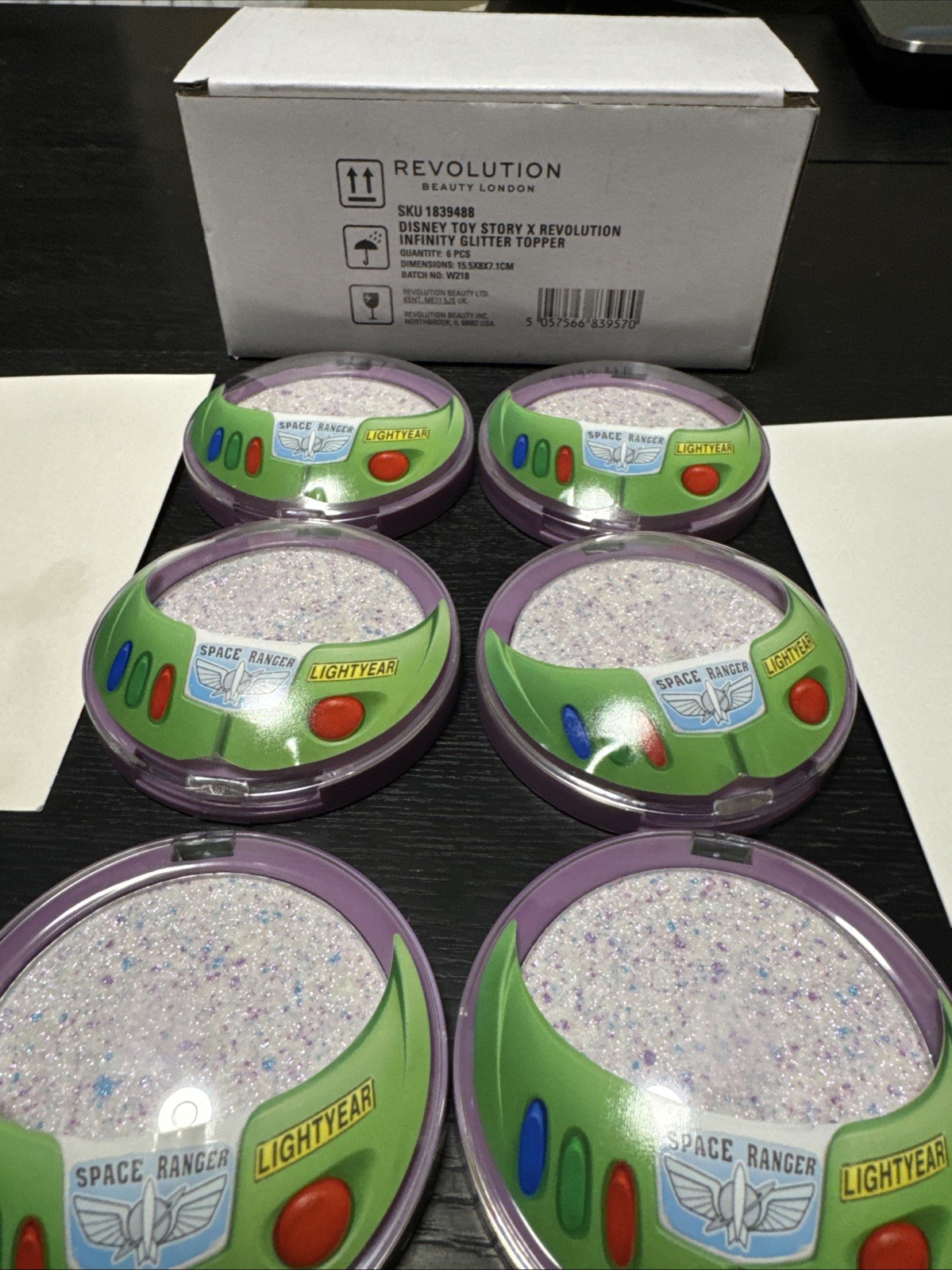 Lot Of 6-disney Toy Story X Revolution Glitter Topper