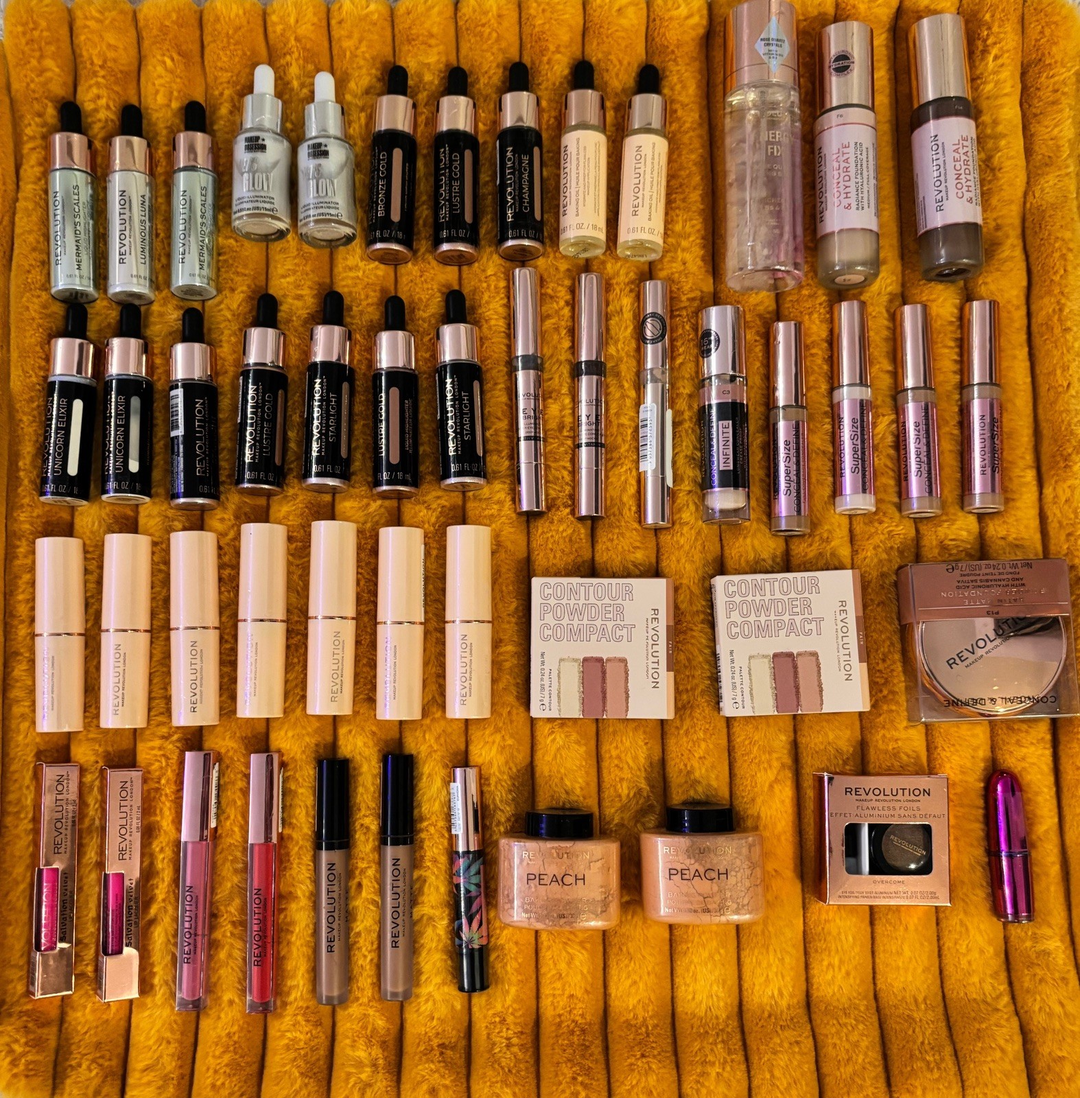 NEW Lot Of 50 Piece Revolution Makeup Bundle (Great for Makeup Artists)