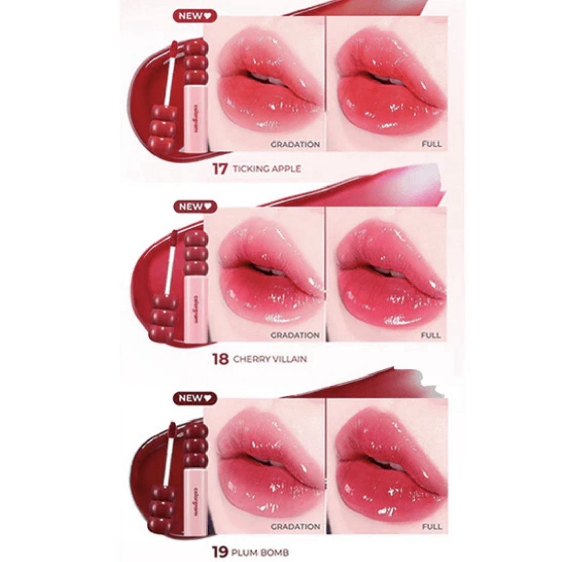 Colorgram RED BOMB K-Beauty Lip Tint & Red Heart Duo Blusher Bundle BNIB