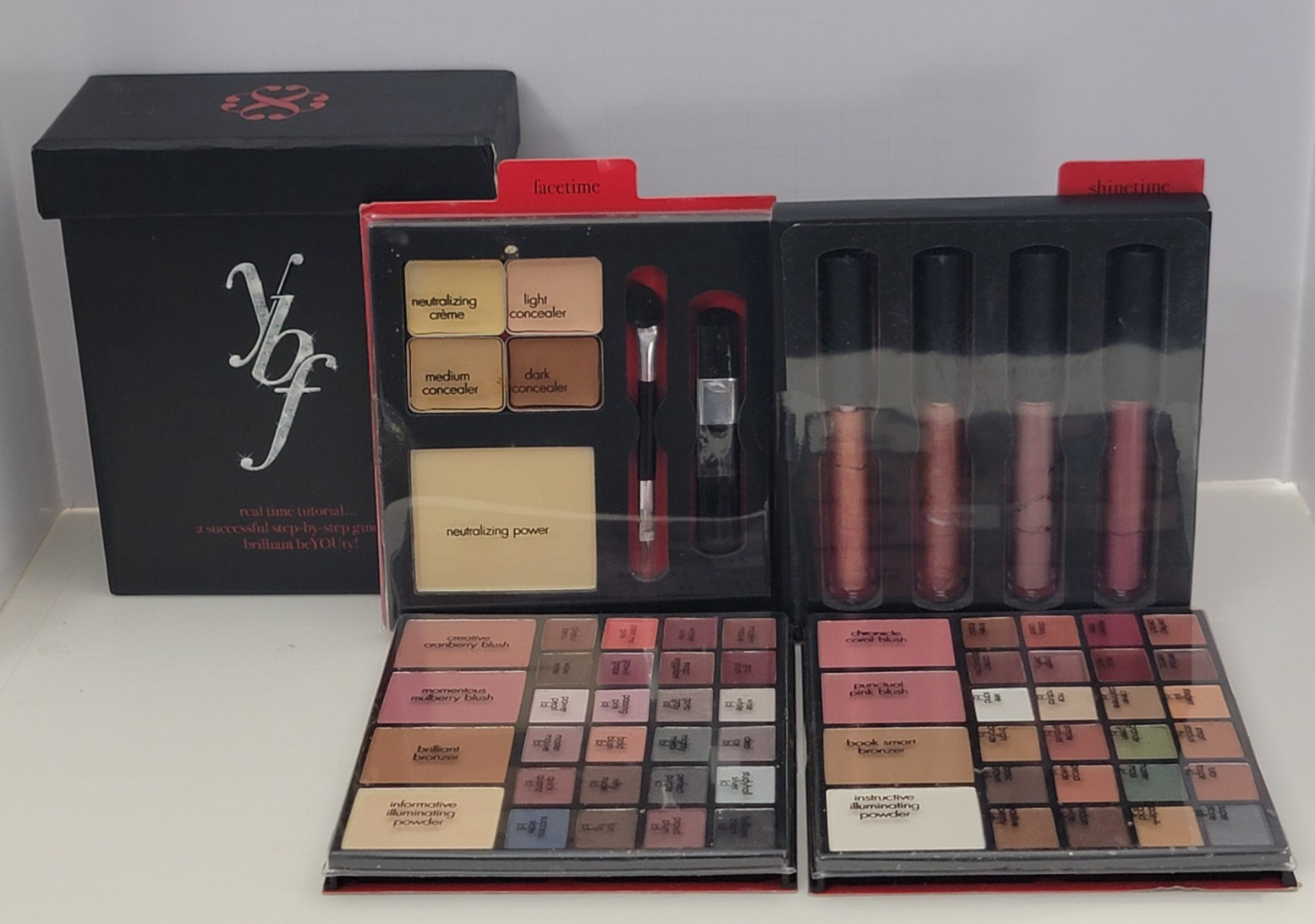 YBF REAL TIME TUTORIAL MAKEUP KIT to Brilliant beYOUty! 56 items! IN A GIFT BOX