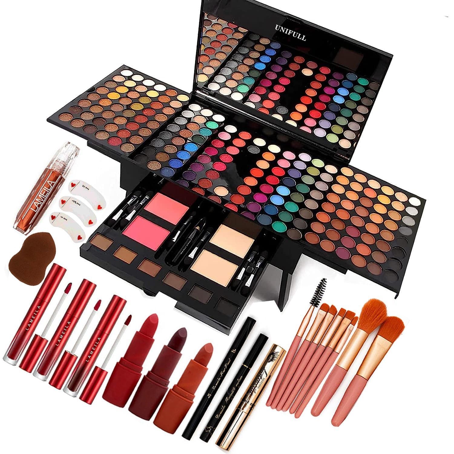 190 Color Makeup Palette Professional Kit Eyeshadow Lipstick Powder Set