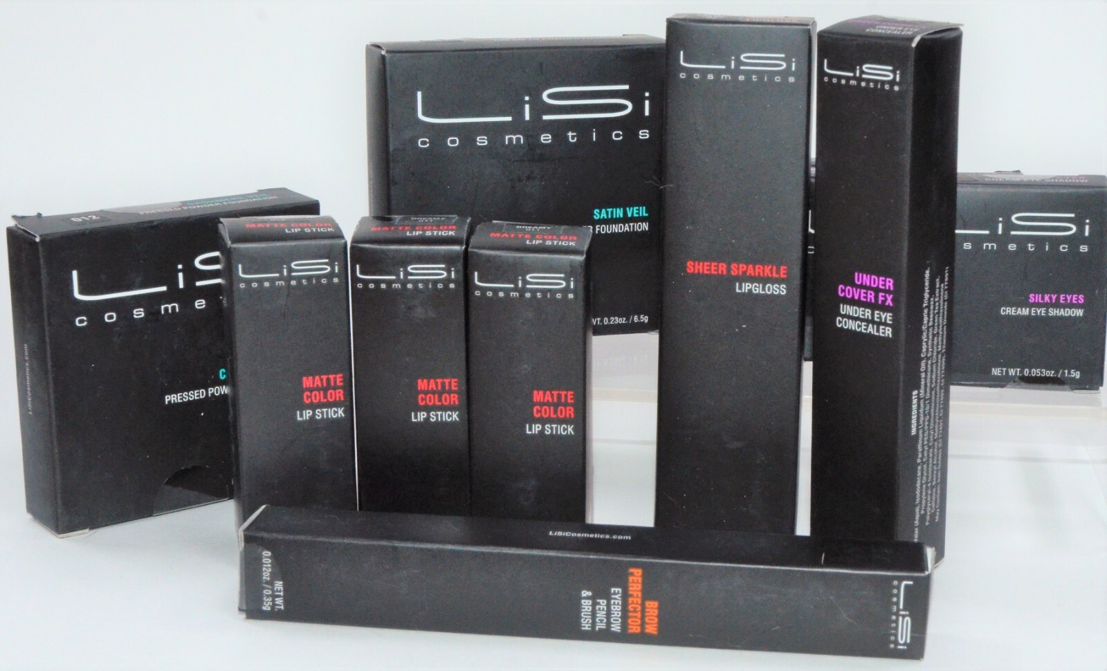 LiSi Cosmetics 11pc Makeup Lot Discontinued HTF Satin Veil Cashmere Foundation