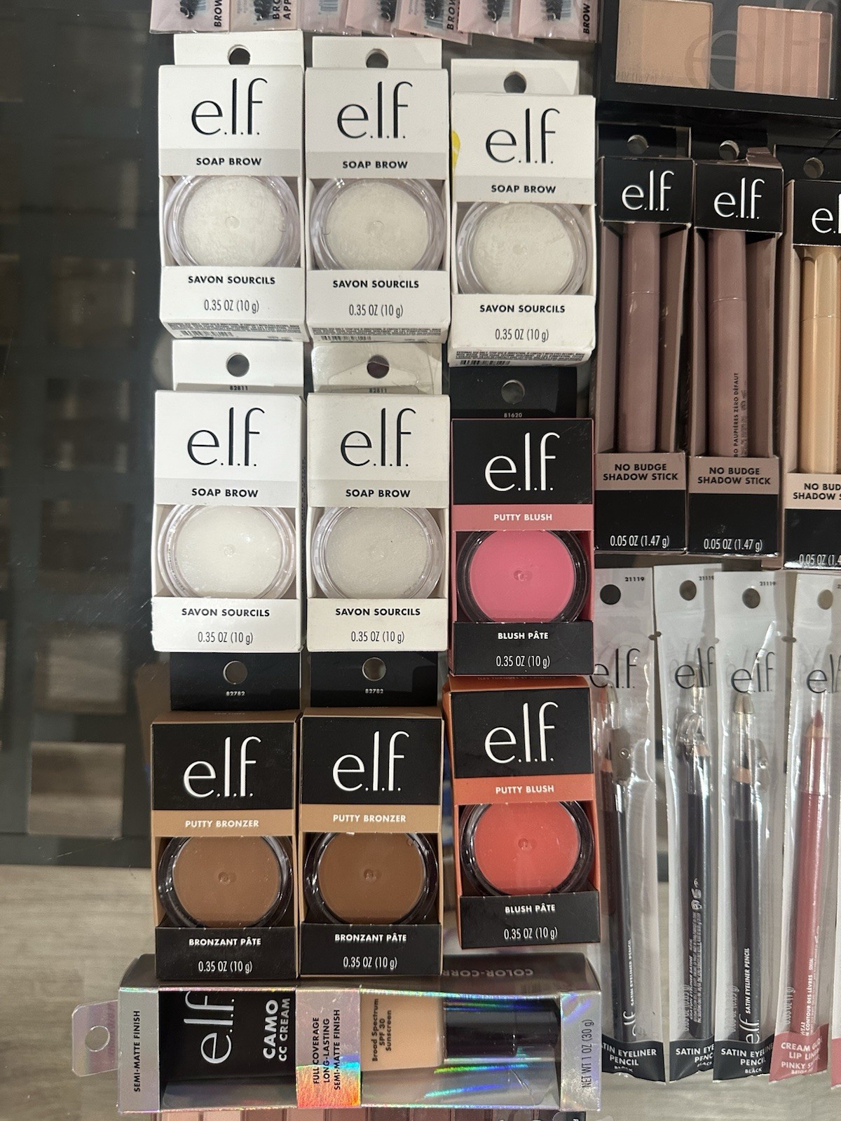 e.l.f. Full Size Mixed Makeup Lot: Soap Brow, Putty Blush/Bronzer, Lip Stain