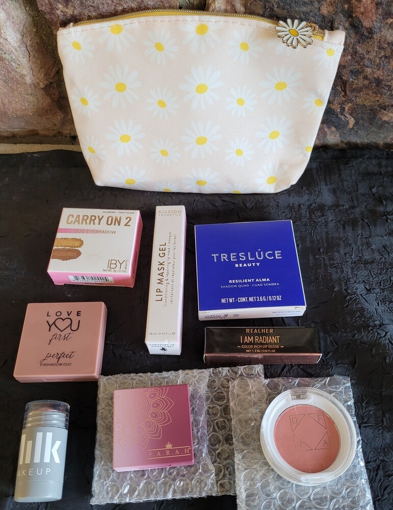 Lot of 9: Realher OFRA F.A.R.A.H. Kaleido Milk Tresluce IBY Eyeshadow Lip Gloss
