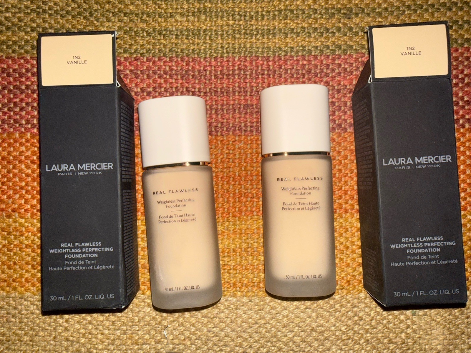 NIB 10pc Laura Mercier Full Size Makeup Bundle – Foundation-Concealer-Lipstick-&