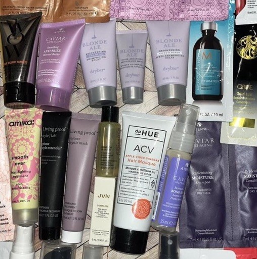 High End Beauty Bundle 100pcs Of Travel Sized Skin, Hair, Makeup & Perfumes