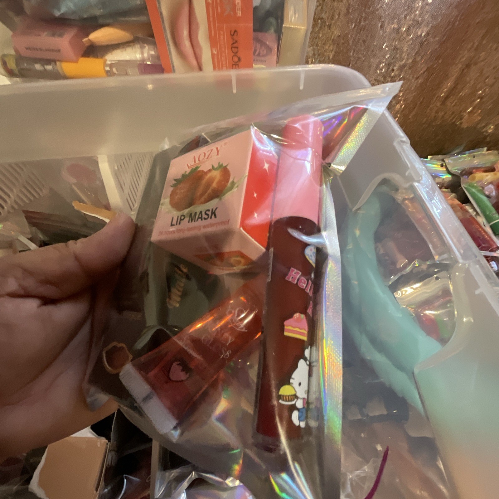 Assorted Full Size Makeup Lot AOZY Lip Mask + Makeup Magic Glitter Kit