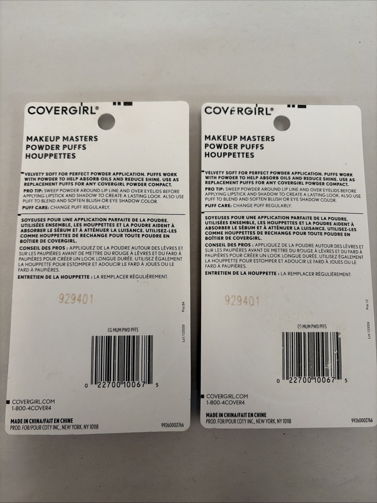 ~ 2 Packs Covergirl Makeup Masters Powder Puffs Brand New ~