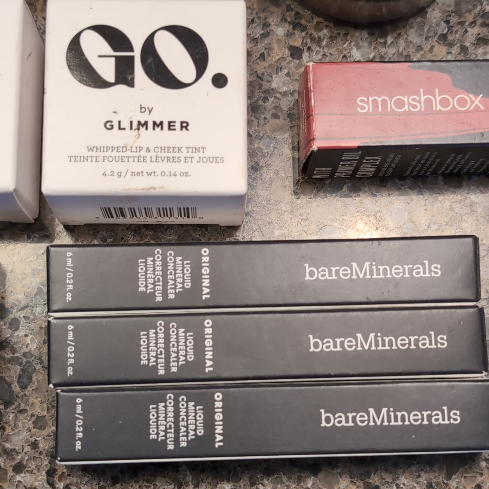 bareMinerals Original Foundation SPF 15 + Concealer + Smashbox Lip + e.l.f.
