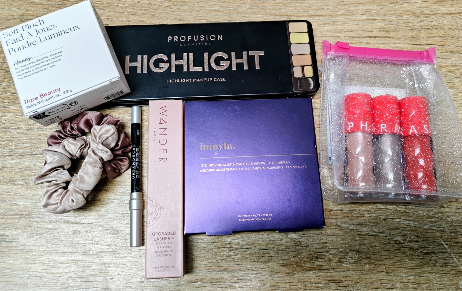 Beauty Bundle Feat: Sephora, Rare Beauty, Urban Decay,Wander, Profusion, Imayla
