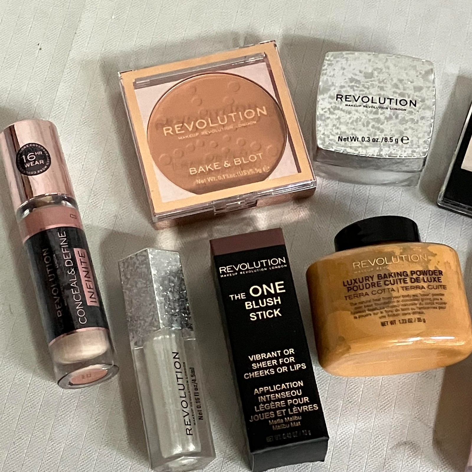 Revolution Concealer Blush Foundation Powder Eyes & Lips Makeup Lot Of 10 New