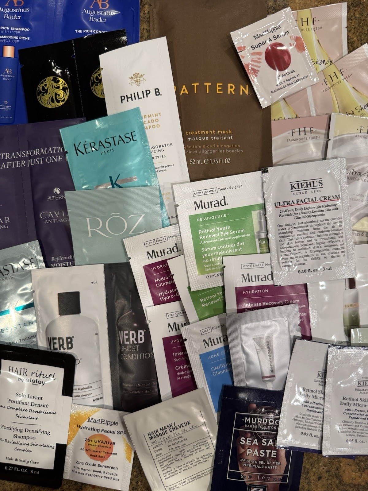 NEW! 40 Pc High End Skincare Beauty Cosmetics Hair Sample Packets Lot