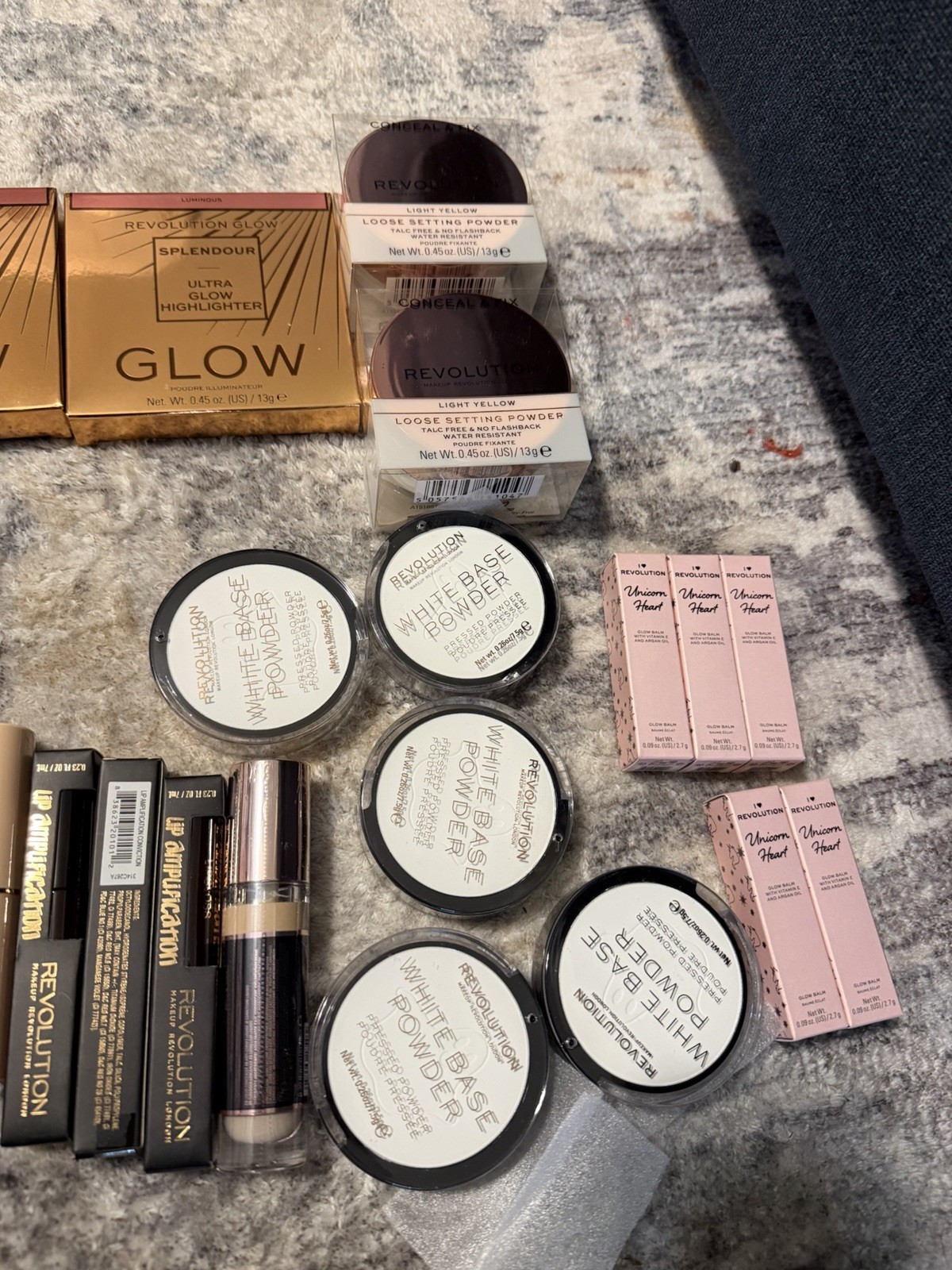 NEW Lot Of 75 Piece Revolution Makeup Bundle Powder Lip Shadow Palette Primer +