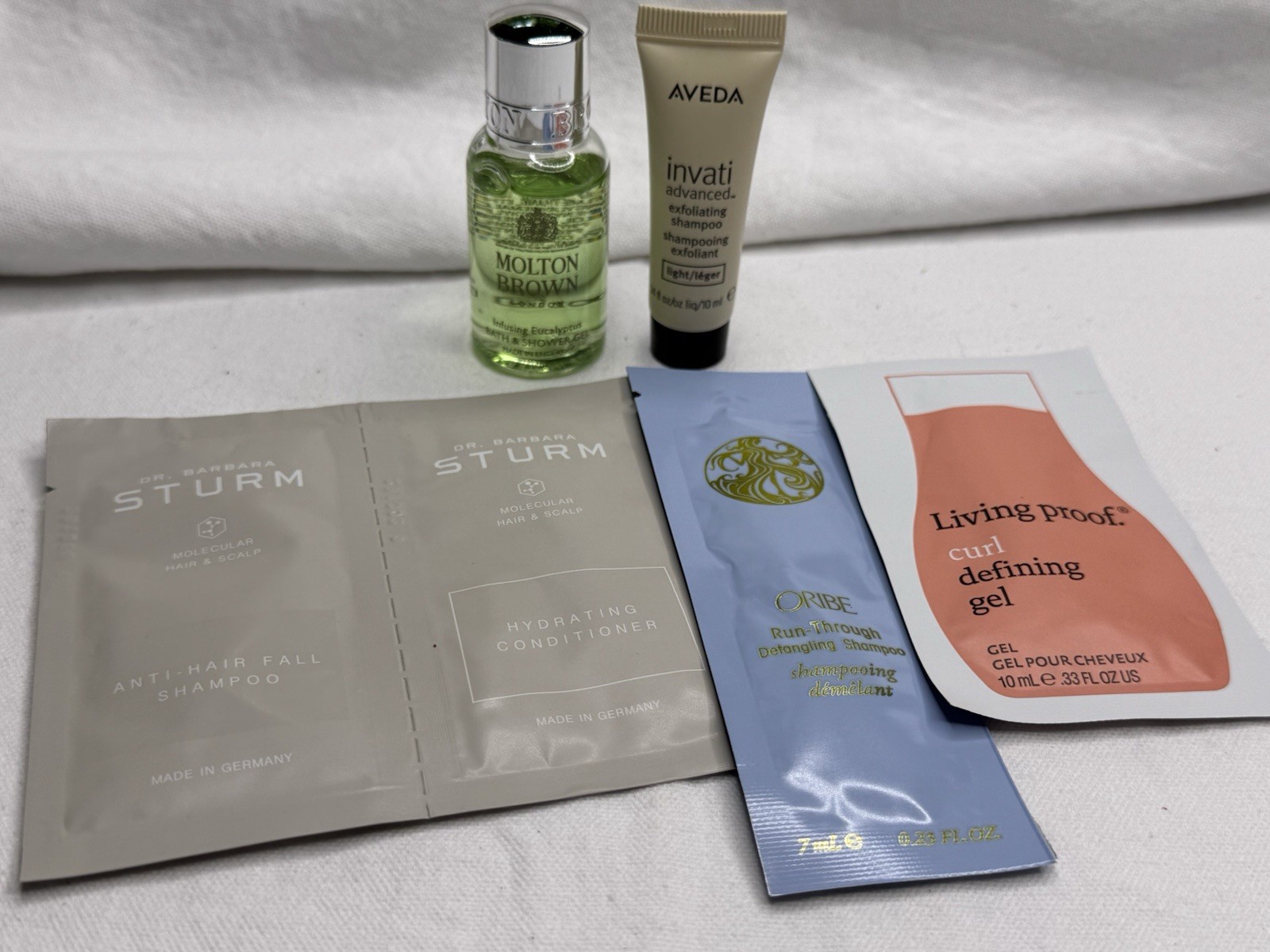 Lot of 5 Hair Care Cosmetic Travel Sample Sizes