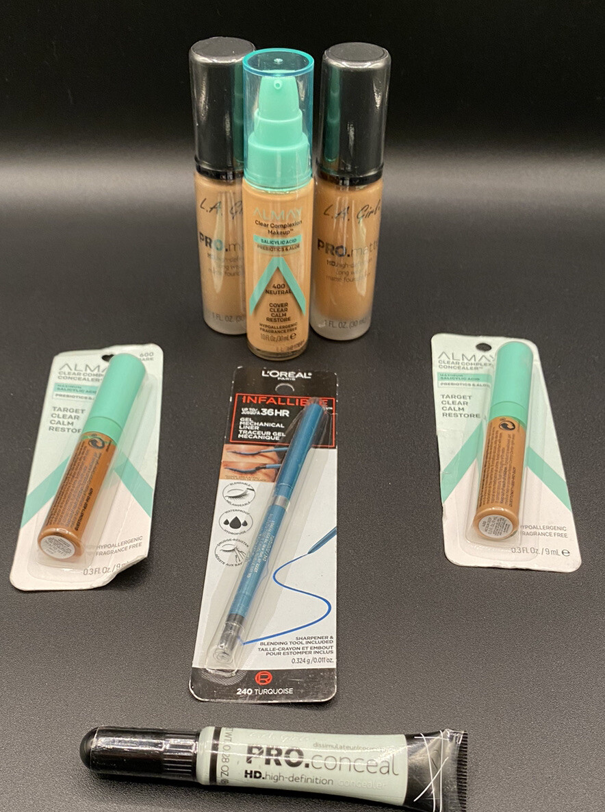 Almay L.A. Girls Assorted Foundation Colors/ Make Up Colors Lot of 7