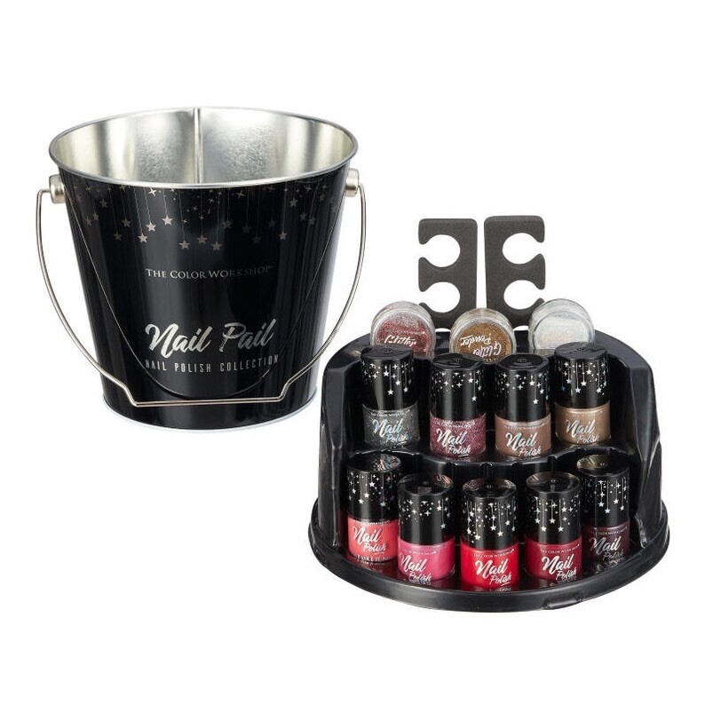 The Color Workshop Nail Pail 15 Piece Nail Polish Gift Set Brand New