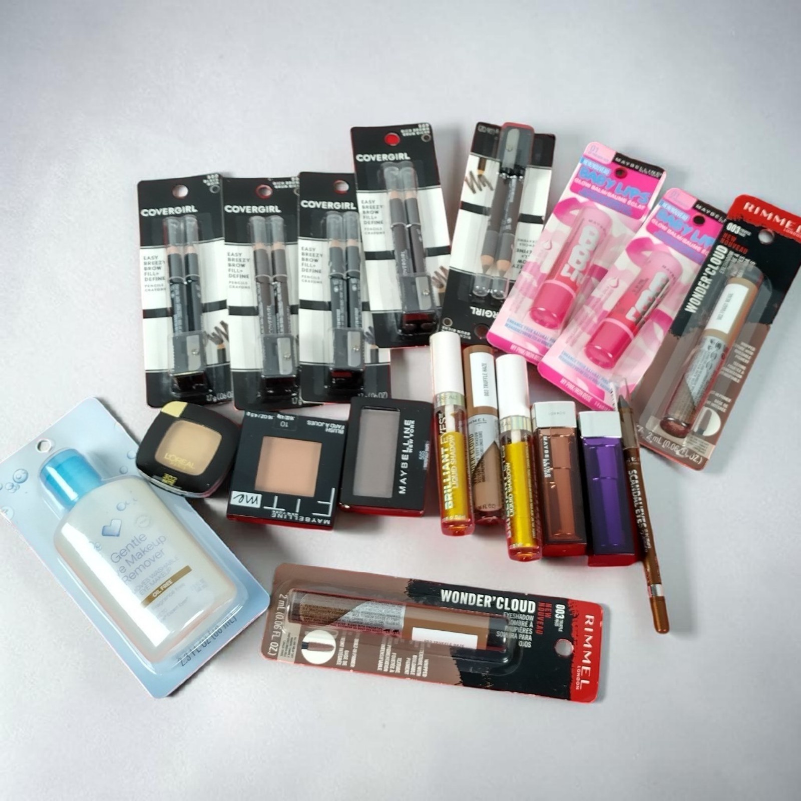 womens makeup Lot Loreal Çover Girl Maybelline Eyeliners Lip Baum Eye Shadow