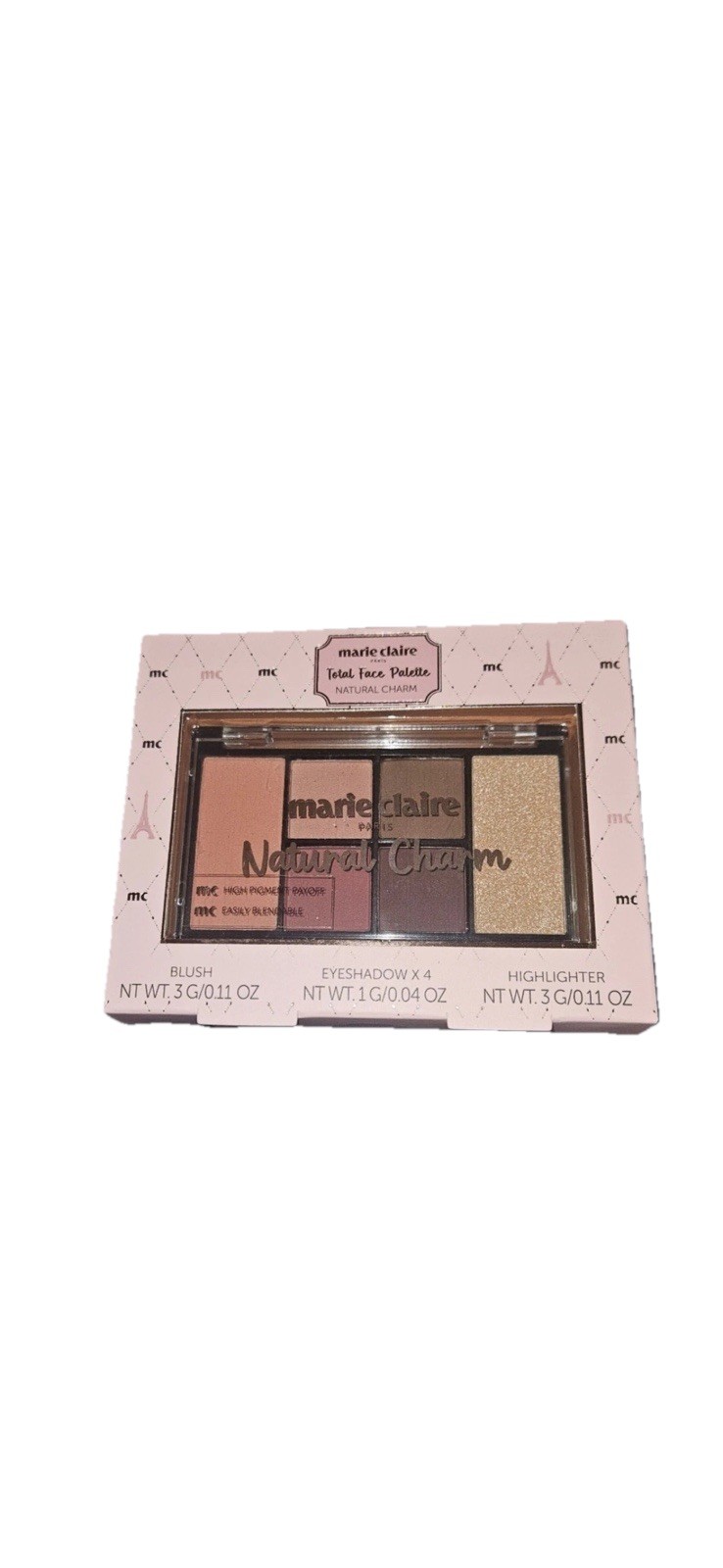 Marie Claire Natural Charm Total Face Palette BNIB Talc-free