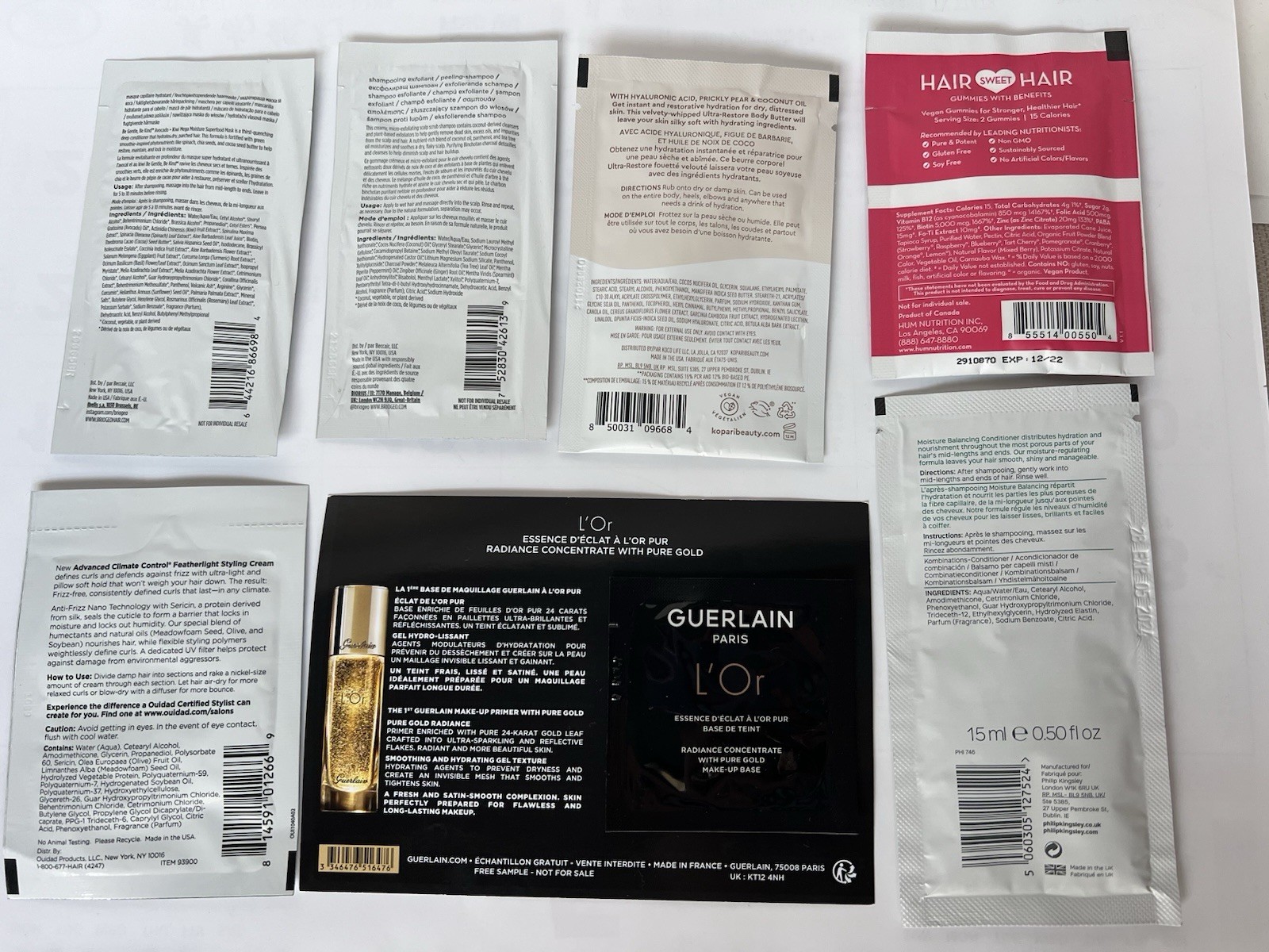 Lot of 7 High End Brands Mixed Skincare Haircare Samples