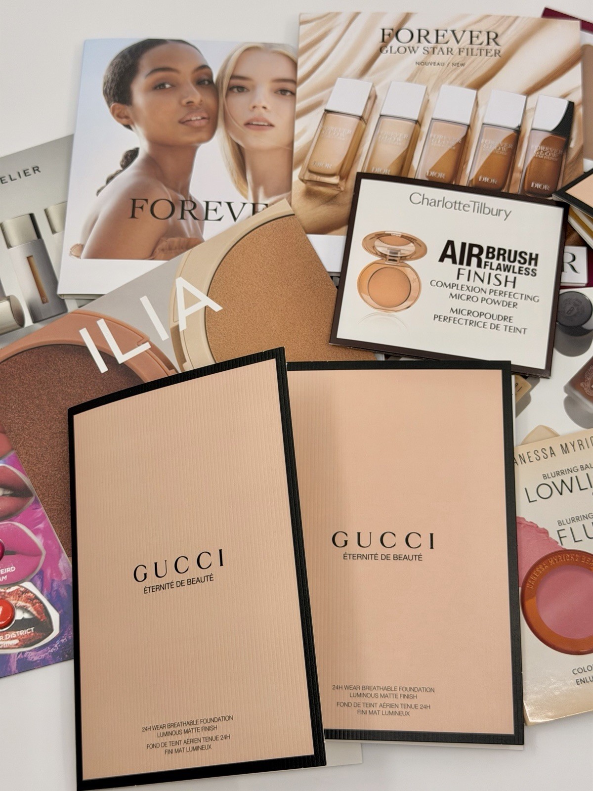 Lot of Makeup Samples High End Sephora Ulta Gucci Ilia Charlotte Tilbury + More