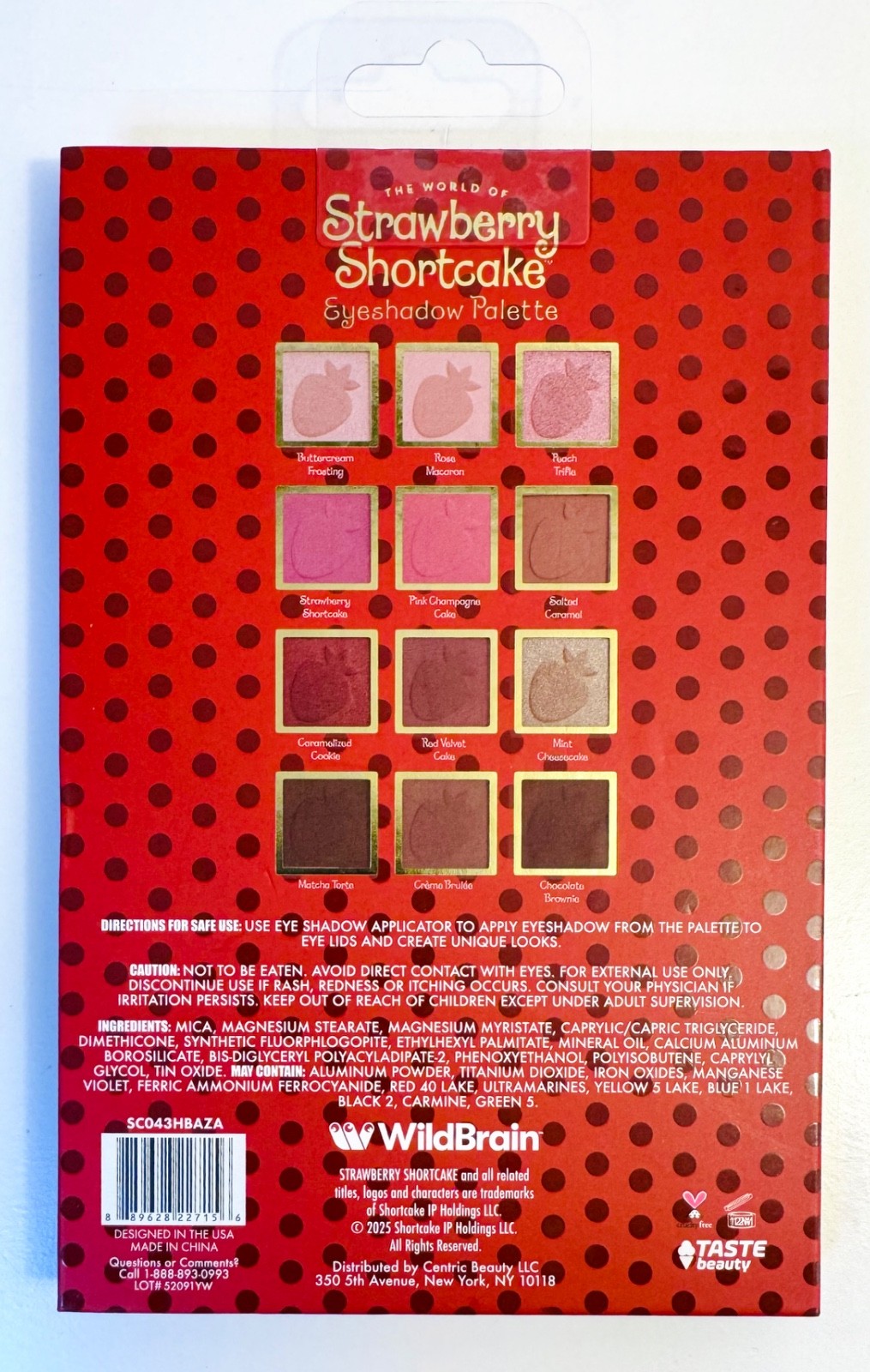 5x Strawberry Shortcake Bundle Makeup Cosmetic Eyeshadow Lip Gloss Oil Brush Set