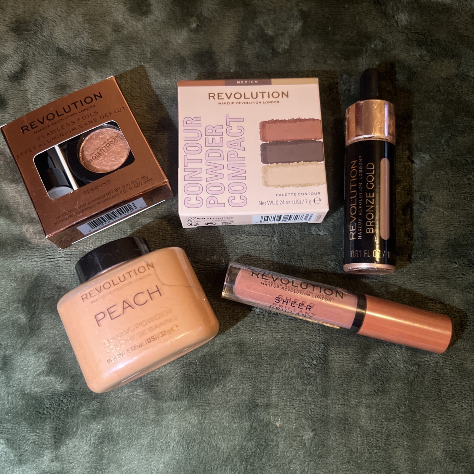 revolution Make Up Bundle Of 5, Baking Powder, Contour Powder, Highlighter …..
