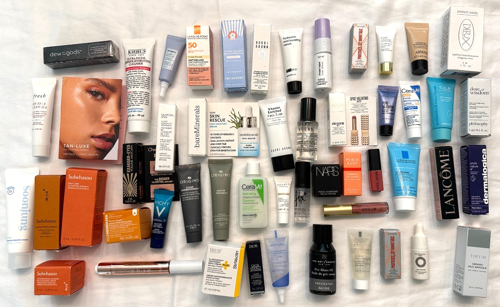 Luxury Beauty Sample & Travel Size Lot 51 Items Skincare Makeup Mixed Brands